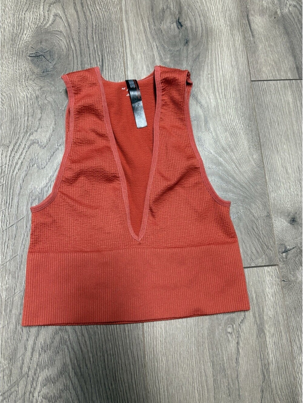 Urban Outfitters Out From Under Crop Plunge Women’s Small Orange Seamless Ribbed